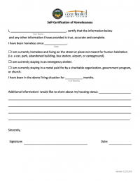 Self-Certification Form
