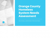 Orange County Continuum of Care (CoC) Needs Assessment