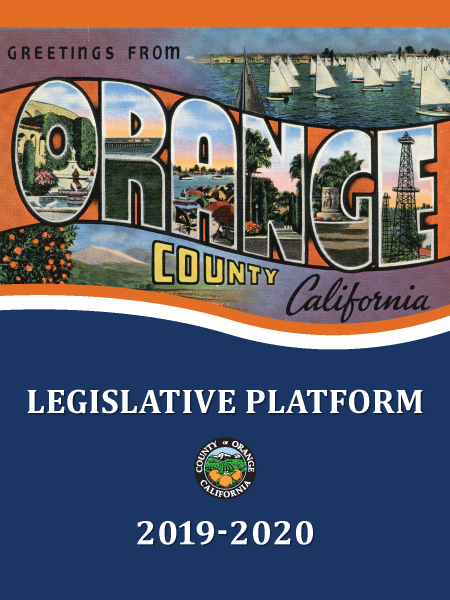 2019-2020 Orange County Legislative Platform Cover